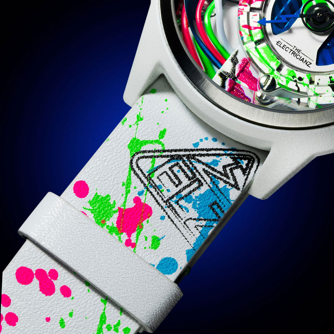 White Leather strap for Neon Z White edition