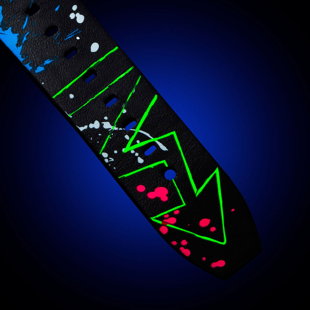 Black Leather Strap for Neon Z black edition | Wrist Watch
