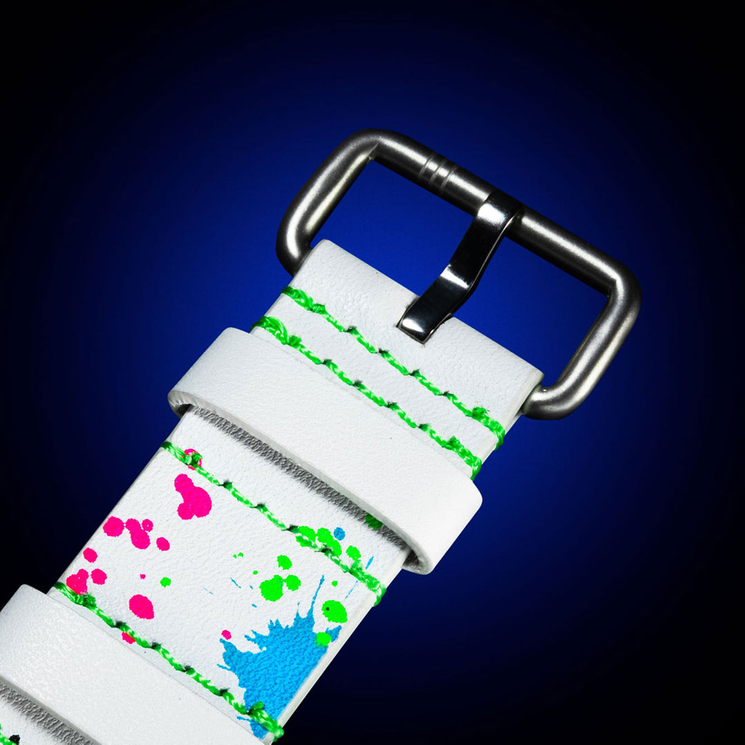 White Leather strap for Neon Z White edition