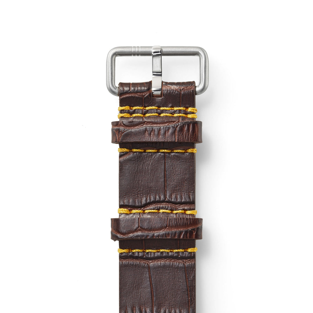 Crocoz Nato Imitation (Leather) Strap // Silver buckle