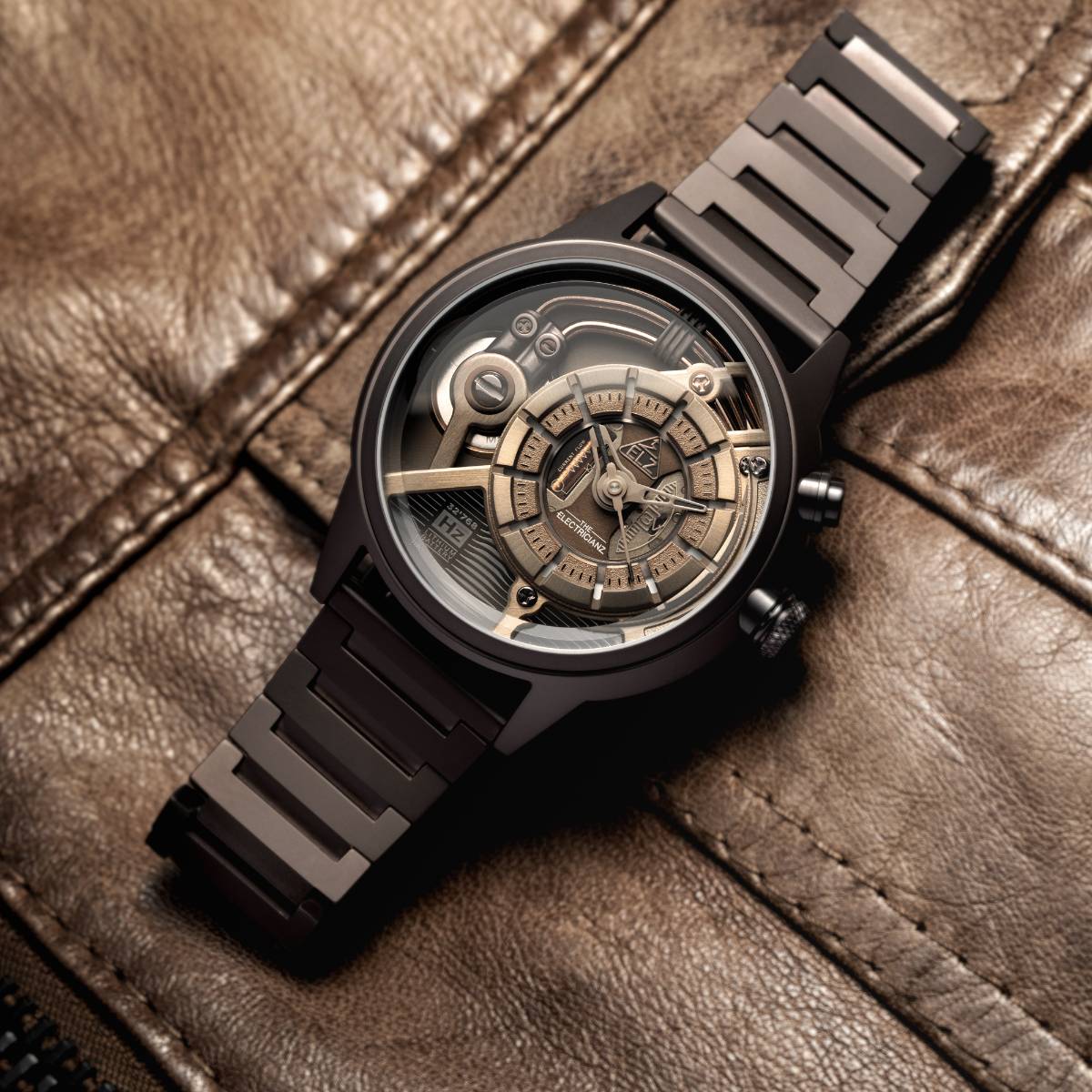 The Brown Z | Available with Metal or Leather Strap – THE ELECTRICIANZ